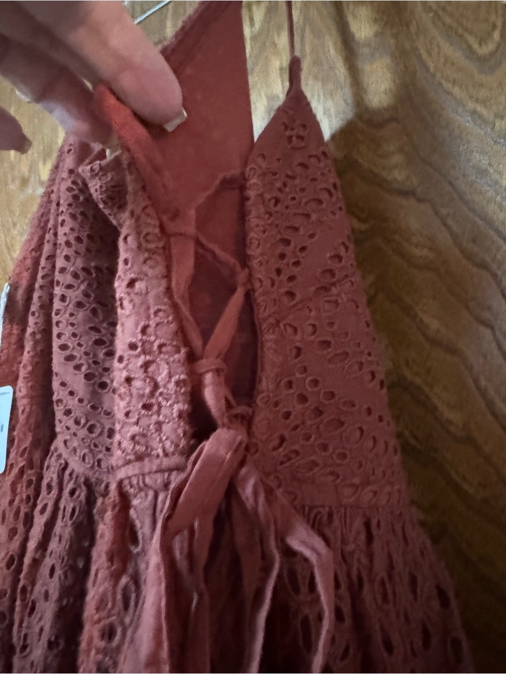 Free People Rust Eyelet Tiered Sundress - Picture 2 of 3